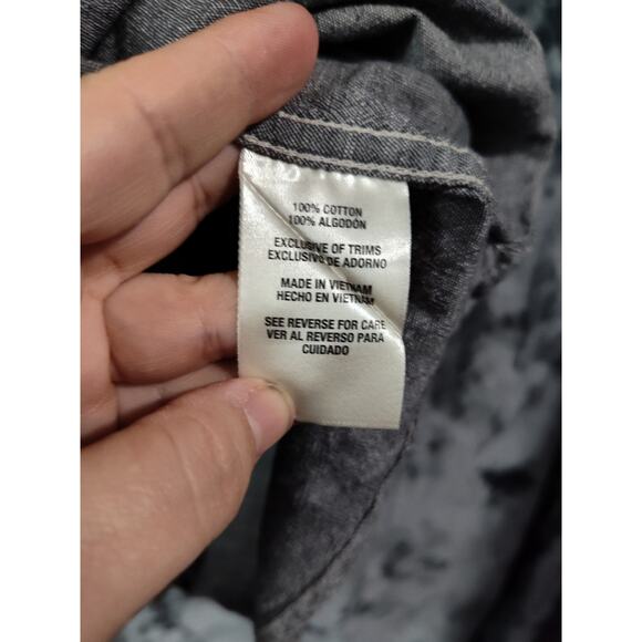 Woolrich Short Sleeve Static Heathered Gray Button Down Shirt Men’s Size XL - Picture 6 of 6